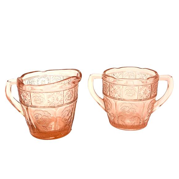 Jeanette Glass Junior Pretty Polly Children's Dinner Party Dish Set COMPLETE - Picture 5 of 13